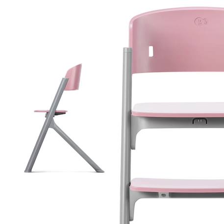 Chaise haute avec design moderne et soutien ergonomique Gris+Rose 8 - vertbaudet enfant 