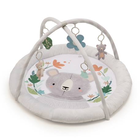 Tapis d’Éveil Kinderkraft COZYPLAY avec Arceaux de Jeux, Jouets Sensoriels, Tapis Lavable, Pliable et Matière Douce Bleu marine+Gris 7 - vertbaudet enfant 