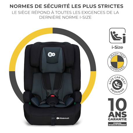 Siege auto safety fix 2 i size pratique confortable Gris+Noir 11 - vertbaudet enfant 