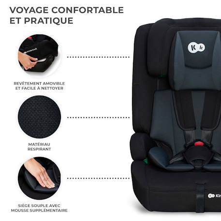 Siege auto safety fix 2 i size pratique confortable Gris+Noir 10 - vertbaudet enfant 