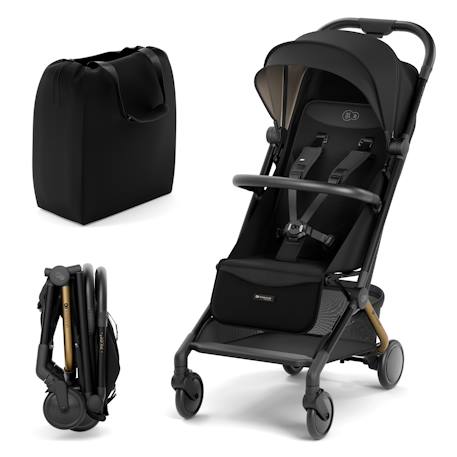 Poussette Cabine Kinderkraft PILOT 2 avec Pliage à Une Main, Position Allongée, Harnais Magnétique et UPF50+ Gris+Noir 7 - vertbaudet enfant 