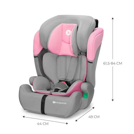 Siège Auto COMFORT UP 9-36 kg avec appui-tête réglable, protections latérales et harnais 5 points ECE R44/04 Green+Grey+Pink 18 - vertbaudet enfant 