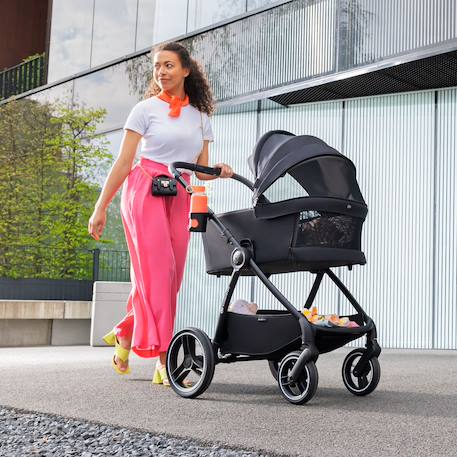 Poussette combinée 2 en 1 avec suspension et protection upf50+ Gris+Gris foncé+Noir+Rose 15 - vertbaudet enfant 