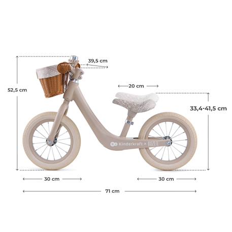Draisienne Kinderkraft RAPID 2 x BIZUU avec Cadre en Magnésium Léger, Roues Increvables, Selle Réglable et Panier Beige+Bleu+Noir+Rosa+Vert 6 - vertbaudet enfant 