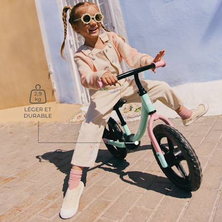 Draisienne Kinderkraft 2WAY NEXT avec Selle et Guidon Réglables, Roues EVA Sans Gonflage, Cadre Léger 3 kg et EN 71-1 Bleu+Menthe+Noir+Rose+Vert 9 - vertbaudet enfant 