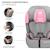 Siège auto évolutif enfant avec harnais de sécurité intégré Black+Green+Grey+Pink 22 - vertbaudet enfant 