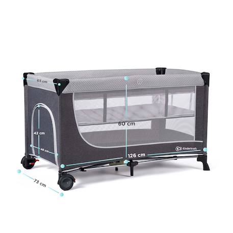 Lit De Voyage Pliable Pour Enfant - Occasion, Marques D'usure, Fonctionnel - Dimensions 53x28x14 Pouces