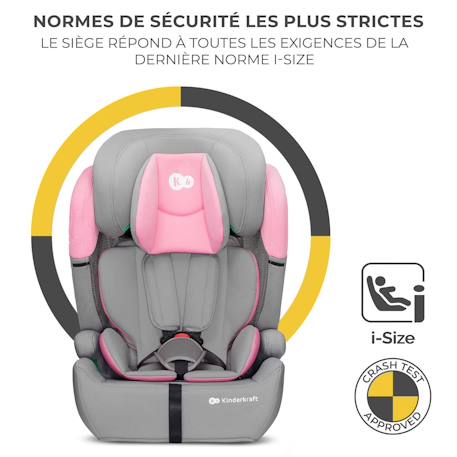 Siège auto évolutif enfant avec harnais de sécurité intégré Black+Green+Grey+Pink 23 - vertbaudet enfant 