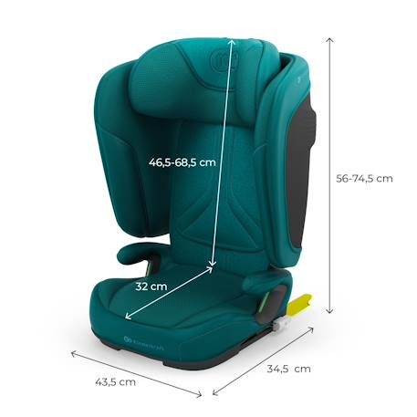 Siège Auto UNITY 2 i-Size Pliable avec ISOFIX, Dossier Inclinable 5 Positions et SPS+ H-GUARD Bleu anthracite+Gris+Noir+Vert 22 - vertbaudet enfant 