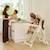 Chaise Haute Évolutive Kinderkraft TULO 3 en 1 avec Hauteur Réglable, Dossier Inclinable, Plateau Double et Harnais 5 Points Beige+Gris 3 - vertbaudet enfant 