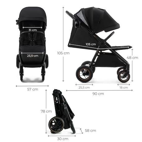 Poussette Canne Compacte 0-36kg - Avec Moustiquaire Et Panier - Facile à Plier Et Légère Poussette Pliable Une Main Poussette Canne Compacte 0-36kg - Avec Moustiquaire Et Panier - Facile à Plier Et Légère Poussette Pliable Une Main