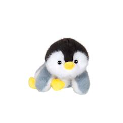 Jouet-Peluche - peluche floppy choopy pingouin noir blanc et gris – 22 cm