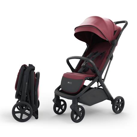 Poussette Compacte Kinderkraft NUBI 3 avec Autofolding, Roues EVA Amorties, SPACEfabric Respirant et Harnais 5 Points Beige+Bordeaux+Noir+Vert 7 - vertbaudet enfant 