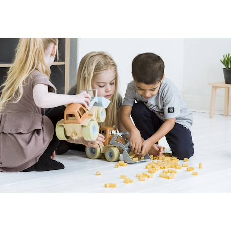 Tracteur pelleteuse en bioplastique Orange 4 - vertbaudet enfant 