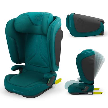 Siège Auto UNITY 2 i-Size Pliable avec ISOFIX, Dossier Inclinable 5 Positions et SPS+ H-GUARD Bleu anthracite+Gris+Noir+Vert 18 - vertbaudet enfant 