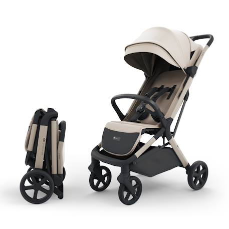 Poussette Compacte Kinderkraft NUBI 3 avec Autofolding, Roues EVA Amorties, SPACEfabric Respirant et Harnais 5 Points Beige+Bordeaux+Noir+Vert 1 - vertbaudet enfant 