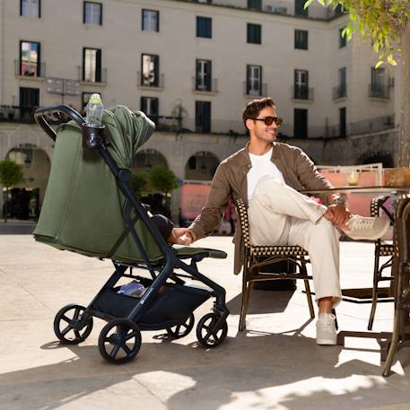 Poussette Compacte Kinderkraft NUBI 3 avec Autofolding, Roues EVA Amorties, SPACEfabric Respirant et Harnais 5 Points Beige+Bordeaux+Noir+Vert 14 - vertbaudet enfant 