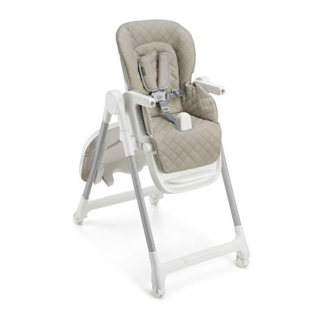 Chaise Haute Évolutive Kinderkraft TULO 3 en 1 avec Hauteur Réglable, Dossier Inclinable, Plateau Double et Harnais 5 Points Beige+Gris 5 - vertbaudet enfant 