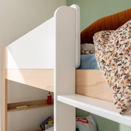 Lit superposé séparable avec lit gigogne en hêtre arsène Blanc-bois+Bois+Vert-bois 5 - vertbaudet enfant 