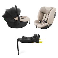 Puériculture-Système Modulaire Siège Auto Kinderkraft ENDURA SAFE 3 en 1 avec Base Pivotante ISOFIX, i-Size 40-150 cm et Rotation 360°