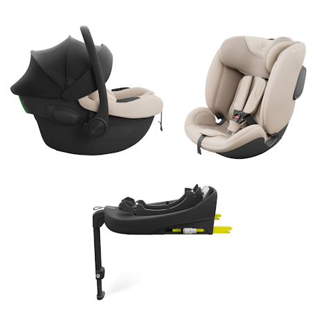 Système Modulaire Siège Auto Kinderkraft ENDURA SAFE 3 en 1 avec Base Pivotante ISOFIX, i-Size 40-150 cm et Rotation 360° Beige+Gris+Noir 1 - vertbaudet enfant 