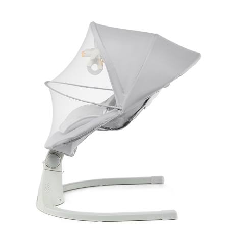 Transat Électrique Kinderkraft TULSY avec 5 Vitesses de Balancement, Bluetooth, Télécommande et Dossier Réglable Beige+Gris 11 - vertbaudet enfant 