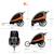 Remorque vélo enfant 3 en 1 convertible fonctions poussette et jogger Bleu+Orange 12 - vertbaudet enfant 