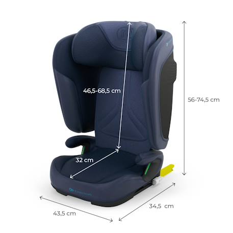 Siège Auto UNITY 2 i-Size Pliable avec ISOFIX, Dossier Inclinable 5 Positions et SPS+ H-GUARD Bleu anthracite+Gris+Noir+Vert 5 - vertbaudet enfant 