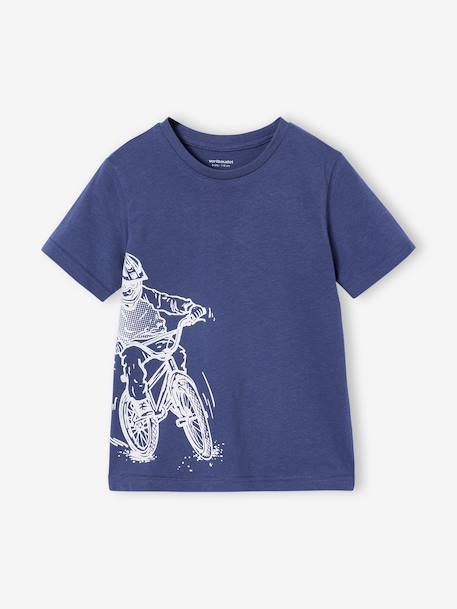 Lot 3 T-shirt manches courtes bleu pétrole+caramel+marine+vert amande 18 - vertbaudet enfant 