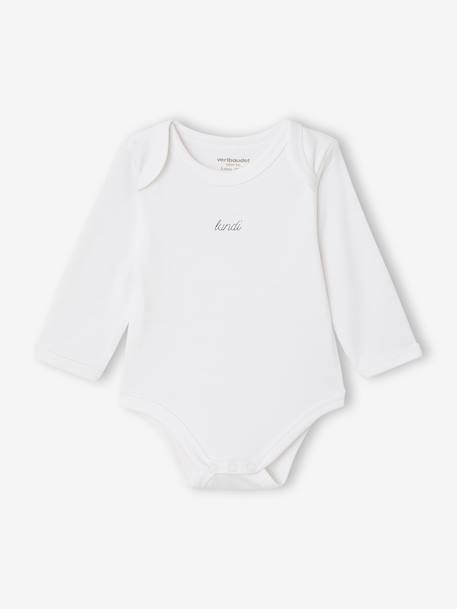 Lot 7 bodies bébé manches longues lot blanc 7 - vertbaudet enfant 