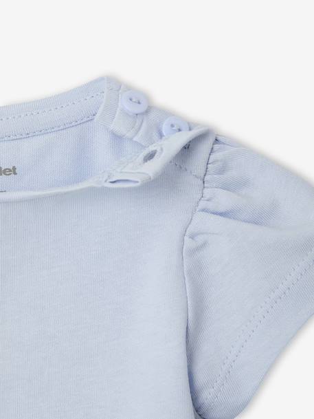 Lot 2 T-shirt bébé fille fantaisie bleu clair+rose 4 - vertbaudet enfant 