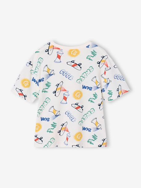 T-shirt garçon manches courtes anthracite+blanc+écru 10 - vertbaudet enfant 