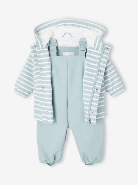 Ensemble pluie bébé garçon ciré et pantalon bleu grisé 10 - vertbaudet enfant 