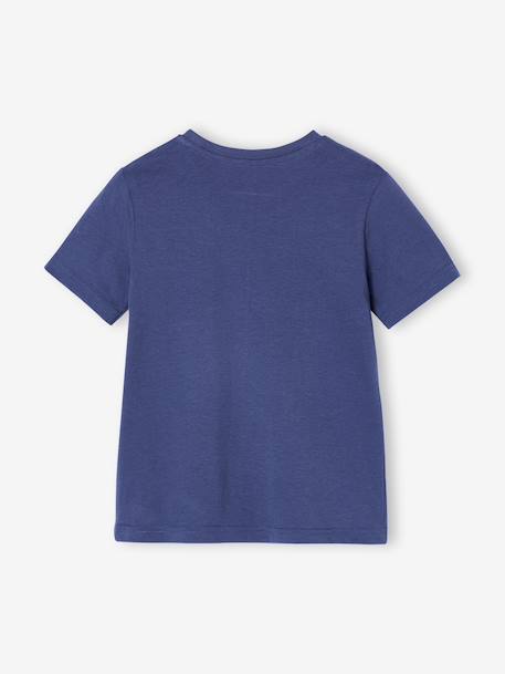 Lot 3 T-shirt manches courtes bleu pétrole+caramel+marine+vert amande 21 - vertbaudet enfant 