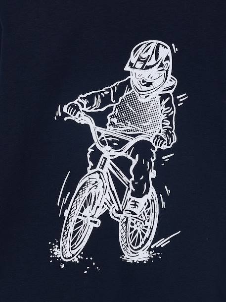 T-shirt garçon imprimé blanc chiné+bleu grisé+marine 9 - vertbaudet enfant 