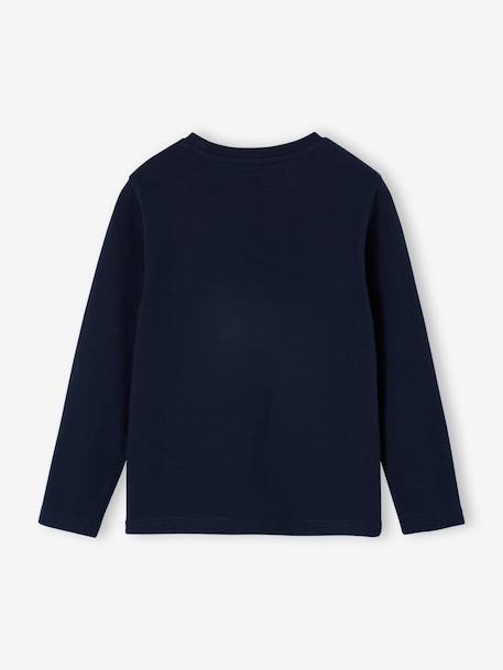 T-shirt garçon imprimé blanc chiné+bleu grisé+marine 8 - vertbaudet enfant 