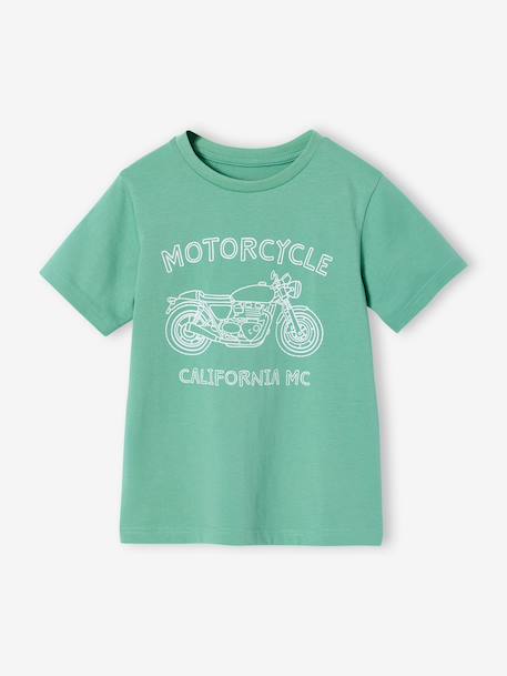 T-shirt garçon imprimé blanc chiné+bleu moyen+menthe+ocre+olive+terracotta+vert d'eau 7 - vertbaudet enfant 