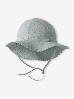 -Chapeau en broderie anglaise bébé fille