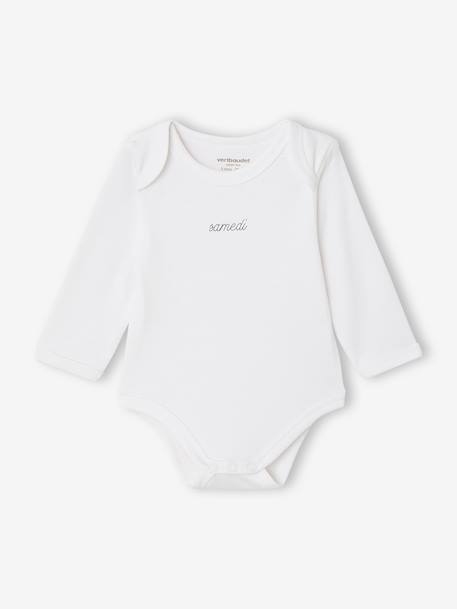 Lot 7 bodies bébé manches longues lot blanc 5 - vertbaudet enfant 