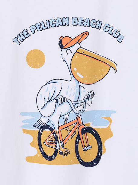 T-shirt garçon manches courtes animaux blanc+écru+vert sapin 3 - vertbaudet enfant 