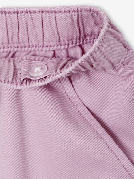 Pantacourt large fille lyocell kaki+lilas 12 - vertbaudet enfant 