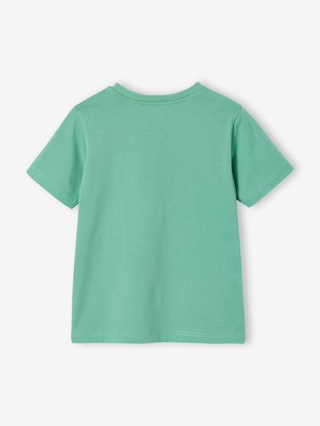 T-shirt garçon imprimé blanc chiné+bleu moyen+menthe+ocre+olive+terracotta+vert d'eau 8 - vertbaudet enfant 