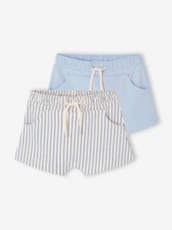 -Lot 2 bermudas bébé garçon en molleton