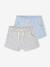 Lot 2 bermudas bébé garçon en molleton rayé bleu 1 - vertbaudet enfant 