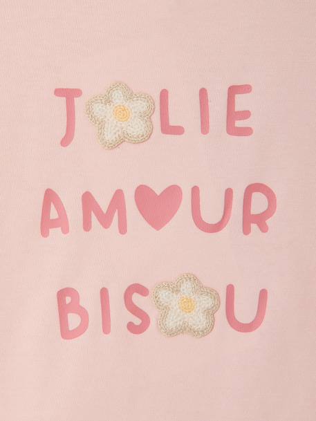 T-shirt bébé fille détails en crochet écru+rose pâle 6 - vertbaudet enfant 