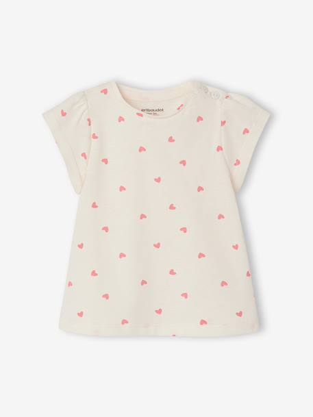 Lot 2 T-shirt bébé fille fantaisie bleu clair+rose 9 - vertbaudet enfant 