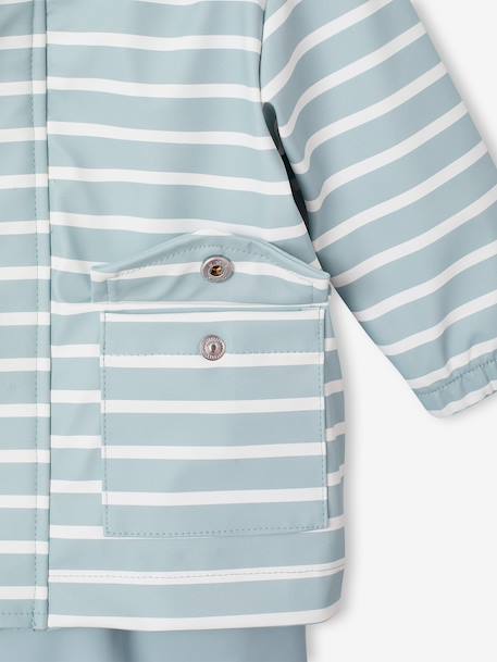 Ensemble pluie bébé garçon ciré et pantalon bleu grisé 4 - vertbaudet enfant 