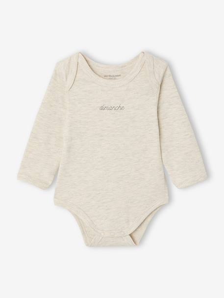 Lot 7 bodies bébé manches longues lot blanc 2 - vertbaudet enfant 