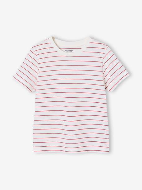 Lot 3 T-shirt manches courtes bleu pétrole+caramel+marine+vert amande 19 - vertbaudet enfant 