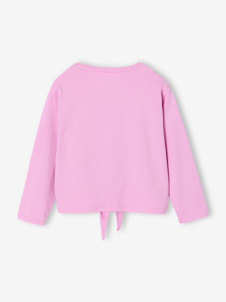 T-shirt fille à nouette mauve 3 - vertbaudet enfant 